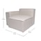 Flash Furniture Bridgetown Luxury Modular Sectional Sofa, Left Side with Arm Rest, Cream IS-IT2231-LC-CRM-GG - alternate 3